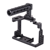 Andoer Camera Cage + Top-Griff-Kit Videofilm Filmherstellung Stabilisator Aluminiumlegierung mit kaltem Schuhhalter für Sony A7II / A7III / A7SII / A7M3 / A7RII / A7RIII Kamera