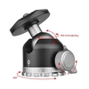 Andoer Compact Panorama Kugelkopf Stativadapter 1/4 Zoll Schraubanschluss Mini Kugelkopf Aluminiumlegierung CNC-Bearbeitung 5kg/11lbs Tragfähigkeit