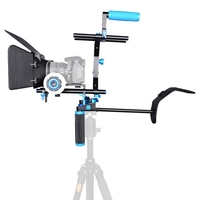 Andoer D102 Aluminiumlegierung Kamera Camcorder Video Cage Kit Film-Herstellung-System mit Cage Schulterpolster 15mm Rod Matte Box Follow Focus Handgriff für Canon Nikon DSLR