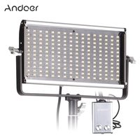 Andoer DLED-350ern dimmbar Bi-Color LED Video ultradünne LED lichtschrank 192 SMD Lampe Perlen CRI 95 + Farbe Temp 3200-5600 K große Macht w / V-Mount Akku-Controller-Box