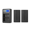 Andoer F550 Batterie & Ladegerät Kit 2pcs 7.4V 2200mAh NP-F550 Batterie + 1pc LCD2-NPF550 Zweikanal Kamera Ladegerät USB Port LCD Display für LED Videoleuchte