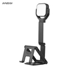 Andoer Faltbarer Handyhalter & LED-Licht 2-in-1 46 Lampenperlen 2000K-5000K Zweifarbige Temperatur dimmbar mit eingebautem 1000mAh Akku für Fotografie Videoaufzeichnung Live-Streaming-Konferenz
