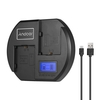 Andoer Fast Charger Dual-Channel-Kamera-Ladegerät Digitale LCD-Anzeige USB-Eingang für Canon LP-E6 Akku für Canon EOS 60D 70D 80D 6D 6D2