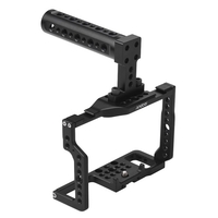 Andoer G85 Aluminiumlegierung Kamera Käfig mit vielen 1/4 "und 3/8" Montagebohrungen 2 Cold Shoe Sockel für Panasonic G85 / G80 ILDC Kamera zur Montage Mikrofon Monitor Video Licht Stativ