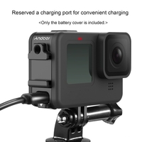Andoer G9-6 Multifunktionskamera Batterieabdeckung Abnehmbare Metallbatterietür mit Kaltschuhhalterung 1/4 Zoll Schraubenloch Vlog Zubehör Ersatz für GoPro Hero 9