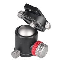 Andoer H-40 Professionelle Doppel-Panorama-Kopf CNC-Bearbeitung Aluminiumlegierung Kugelkopf Single U Notch Design für Stativ Einbeinstativ DSLR ILDC Kameras Max Tragkraft 20kg