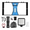 Andoer Handheld Smartphone Video Rig Telefon Stativhalterung Stabilisator + Dimmbare LED Licht + Mikrofon