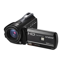 Andoer HDV-D395 Digital Videokamera DV WiFi 1080P 30fps FHD 24M Camcorder 18X Zoom mit 72mm 0.39X Weitwinkel + Makro Objektiv / Fernbedienung / IR Infrarot Nachtsicht + LED Licht / 3 "Touchscreen Unterstützung Gesichtserkennung / Anti-Shake