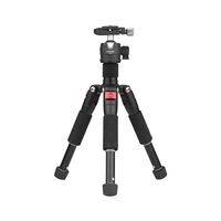 Andoer K521 Portable 5-teilige ausziehbare Aluminiumlegierung Stativ mit Mini-Kugelkopf niedriger Schwerpunkt 1/4 "Schraubbefestigung für Canon Nikon Sony DSLR ILDC-Kameras Max. Last 5kg 50cm