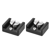 Andoer Kaltschuh-Befestigungs-Adapter-Basishalterung mit 1/4 "Befestigungsschraube für DSLR Kamera-Käfig Blitz-LED-Lichtmikrofon (2 Stück)