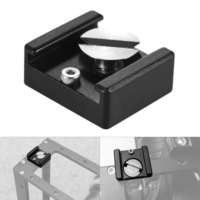 Andoer Kaltschuhhalterung Adapterblende mit 1/4 "Befestigungsschraube für DSLR Kamera Käfig Blitz LED Lichtmikrofon (5 Stück)