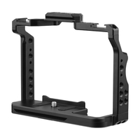 Andoer Kamera Käfig Aluminium Legierung Video Käfig mit Dual Kalten Schuh Halterungen Zahlreiche 1/4 Zoll Gewinde Ersatz für Sony a7IV / A7III / A7II / A7R III / A7R II / A7S II