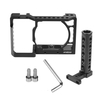 Andoer Kamerakäfig + Top Handle Kit Videofilm Filmherstellung Stabilisator Aluminiumlegierung 1/4 Zoll Schraube mit Cold Shoe Mount für Sony A6500 / A6400 / A6300 / A6000 Kamera