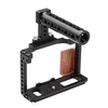 Andoer Kamerakäfig-Kit aus Aluminiumlegierung,  schützender Vlog-Käfig mit Holzhandgriff,  Metallgriff,  Filmherstellungssystem mit Blitzschuh für Mikrofonfülllicht,  kompatibel mit Fujifilm X-T4 ILDC-Kamera
