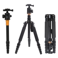 Andoer klappbar tragbar erweiterbar Aluminiumlegierung Stativ Einbeinstativ Monopod mit Kugelkopf für Canon Nikon Sony DSLR-Kamera
