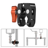 Andoer Krabbenzange Clip Super Clamp mit 1/4 Zoll & 3/8 Zoll Schraubenloch