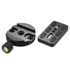Andoer KZ-40 Universal-Aluminium-Legierung Stativkopf Disc Zangenadapter w / PU-70 Schnellwechselplatte Kompatibel für Arca Swiss