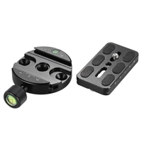 Andoer KZ-40 Universal-Aluminium-Legierung Stativkopf Disc Zangenadapter w / PU-70 Schnellwechselplatte Kompatibel für Arca Swiss