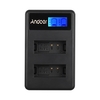 Andoer LCD2-LPE12 Kompaktes Dual-Channel-LCD-Kamera-Ladegerät USB-Eingang LCD-Display für Canon LP-E12 Kamera Akku für Canon Rebel SL1,  EOS-M,  EOS M2,  EOS M10,  EOS M50,  EOS M100 Mirrorless Digitalkamera
