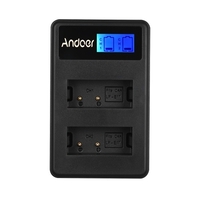 Andoer LCD2-LPE17 Kompakte Dual-Channel-LCD-Kamera Ladegerät USB-Eingang LCD-Display für Canon LP-E17 Kamera Akku für Canon EOS M3 M5 M6 77D 800D 750D 760D 200D