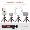 Andoer LED-Videokonferenz-Beleuchtungs-Kit Mini-Stativ + Handyhalter + Mini-LED-Lichtfarbtemperatur 5500K Einstellbare Helligkeit für Smartphone-Videokonferenzen Remote-Arbeiten Vlog-Videoaufnahmen Live-Stream-Selfie
