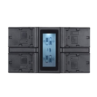 Andoer LP-E6 LP-E6N 4-Kanal Digitalkamera Akku-Ladegerät mit LCD-Display für Canon EOS 5DII 5DIII 5DS 5DSR 6D 7DII 60D 80D 70D