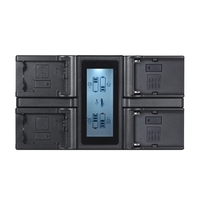 Andoer LP-E6 LP-E6N 4-Kanal Digitalkamera Akku-Ladegerät mit LCD-Display für Canon EOS 5DII 5DIII 5DS 5DSR 6D 7DII 60D 80D 70D