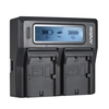 Andoer LP-E6 LP-E6N Doppelkanal-Digitalkamera-Ladegerät mit LCD-Anzeige für Canon EOS 5DII 5DIII 5DS 5DSR 6D 7DII 60D 80D 70D