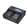 Andoer LP-E6 LP-E6N Dual-Channel-Digitalkamera-Ladegerät LCD-Display für Canon EOS 5DII 5DIII 5DSR 5DSR 6D 7DII 60D 80D 70D mit DC-Autoladegerät