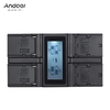 Andoer LP-E6 LP-E6N NP-F970 4-Kanal Digitalkamera Akku-Ladegerät mit LCD-Display für Canon 5DIII 5DS 5DSR 6D 7DII 80D 70D für Sony NP-F550 F750 F950 NP-FM50 FM500H