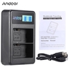 Andoer LP-E6 Wiederaufladbare LED-Anzeige Lithium-Ionen-Akku-Ladegerät Pack 2-Slot USB-Kabel-Kit für Canon EOS 6D 7D 70D 60D 5D Mark III Mark II digitale SLR-Kamera