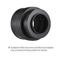 Andoer M52-M42 (25-55) 17mm-31mm M52 auf M42 Mount Kamera Objektiv Adapterring Makro Verlängerungsrohr Helicoid Objektiv Fokussieradapterring für Makrofotografie