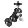 Andoer MA-75 Magic Arm Extension Bracket Monitor Mount Adapter Aluminiumlegierung 1/4 Zoll Schraubenanschluss Dual Flexibler Kugelkopf zur Montage von Videomonitor LED-Licht,  1 Stück
