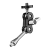 Andoer MA-95 Magic Arm Extension Bracket Monitor Mount Adapter Aluminiumlegierung 1/4 Zoll Schraubenanschluss Dual Flexibler Kugelkopf zur Montage von Videomonitor LED-Licht,  1 Stück