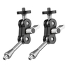 Andoer MA-95 Magic Arm Extension Bracket Monitor Mount Adapter Aluminiumlegierung 1/4 Zoll Schraubenanschluss Dual Flexibler Kugelkopf zur Montage von Videomonitor LED-Licht,  1 Stück