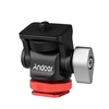 Andoer Mini Monitor Mount Stativkopf Kaltschuhadapter Aluminiumlegierung 1/4 Zoll Schraube