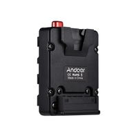 Andoer Mini Nano V-Lock Mount Akku Netzteil Adapterplatte auf NP-F Mount
