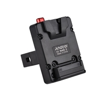 Andoer Mini Nano V-Lock Mount Akku Netzteil Adapterplatte mit Zangenklemme für Mini V-Mount Akku