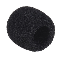 Andoer Mini Revers Headset Mikrofon Windschutzscheibe Mic Foam Cover,  schwarz 10-Pack