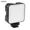 Andoer Mini RGB LED Videoleuchte 360° Vollfarb-Fülllampe 6W 2500-9000K CRI95+ mit OLED-Bildschirmanzeige Dreifache Kaltschuhhalterung Eingebauter 1200mAh Akku