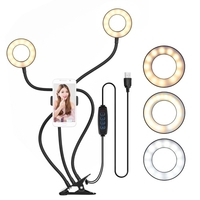 Andoer Mini-USB-Ringlicht-Clip-On-Einfülllampe Dual Lights 3 Beleuchtungsmodi