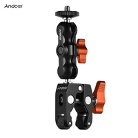 Andoer Multifunktionale Klemme Kugelhalterung Klemme Gelenkreibungsarm Super Klemme mit 1/4 Zoll Schraube für GPS Monitor LED Video Licht Blitzlicht Mikrofon