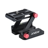 Andoer Neue Z-förmige Aluminiumlegierung-faltbare Kamera-Camcorder-Desktop-Halter Schnellwechselplatte Neigekopf für Nikon Canon Sony Pentax DSLR-Kamera Videospur Slider Stativ Film machen Makrofotografie