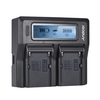 Andoer NP-F970 Dual Channel Digitalkamera Akkuladegerät mit LCD Display für Sony NP-F550 / F750 / F950 / NP-FM50 / FM500H / QM71