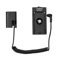 Andoer NP-F970 F750 Batterieplattenhalter-Adapter + LP-E6 Dummy-Batteriekoppler kompatibel