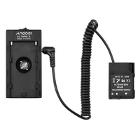 Andoer NP-F970 F750 Batterieplattenhalter-Adapter mit doppelter USB-Schnittstelle + EN-EL14 Dummy-Batteriekoppler