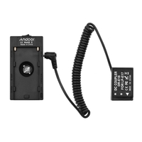Andoer NP-F970 F750 Batterieplattenhalter-Adapter mit doppelter USB-Schnittstelle + LP-E17 Dummy-Batteriekoppler