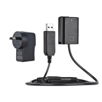Andoer NP-FW50 Dummy Batterie + 5V 3A USB Netzteil Kabel mit Netzstecker Ersatz für AC-PW20