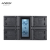 Andoer NP-FW50 NPFW50 4-Kanal-Digitalkamera Akku-Ladegerät mit LCD-Display für Sony α7 α7R α7sII α7II α6500 A6300 α7RII NEX Serie