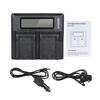 Andoer NP-FW50 NPFW50 Zweikanal-Digitalkamera-Ladegerät LCD-Display für Sony α7 α7R α7sII α7II α65 A6300 α7RII NEX-Serie mit DC-Autoladegerät
